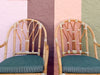 Set of Six Old Florida Rattan Dining Chairs
