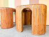 Pair of Island Style Bamboo Side Tables