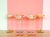 Set of Six Pastel Shell Coupes