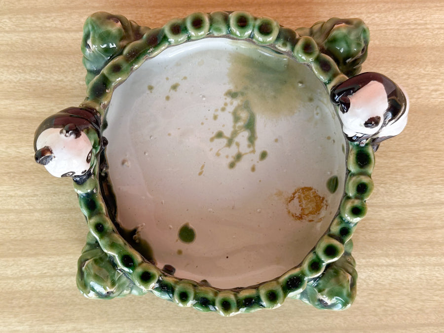 Panda and Frog Faux Bamboo Cachepot