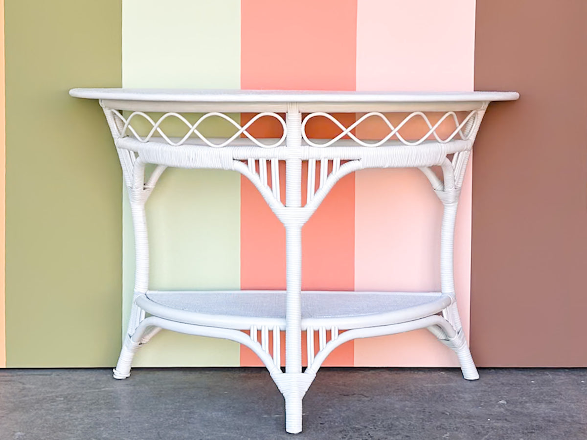 Wicker Chic Demilune