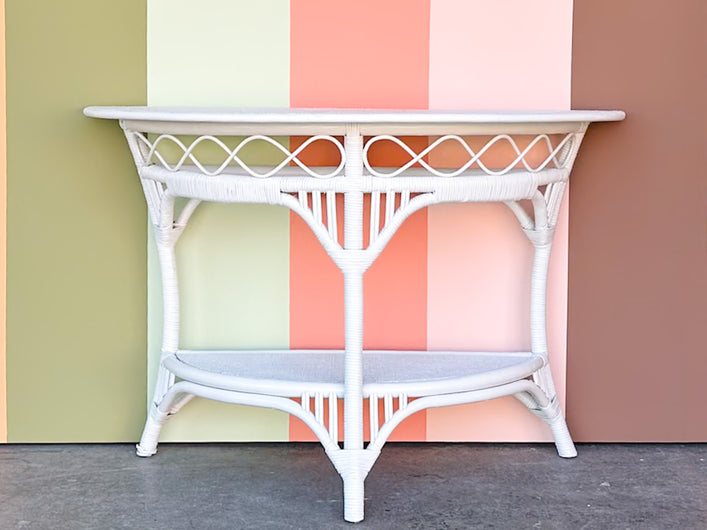 Wicker Chic Demilune