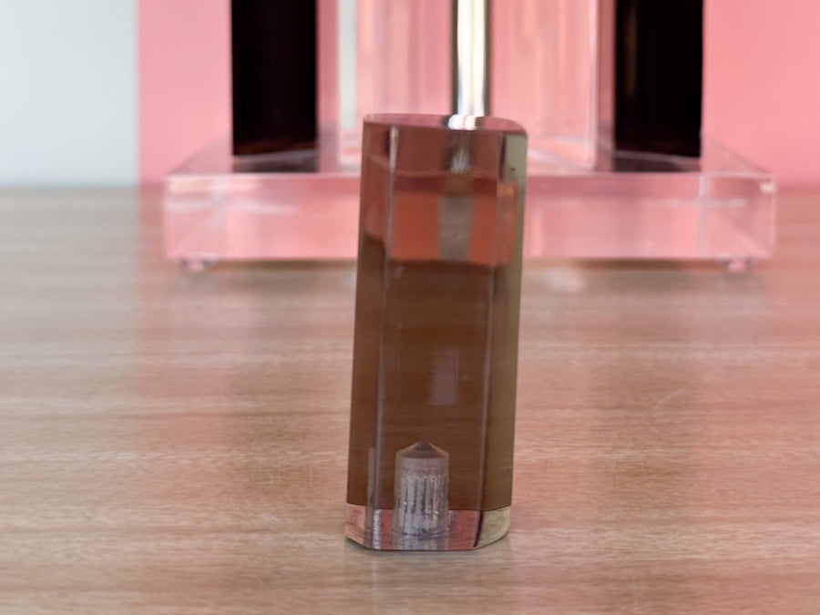 Van Teal Smoked Lucite Column Lamp