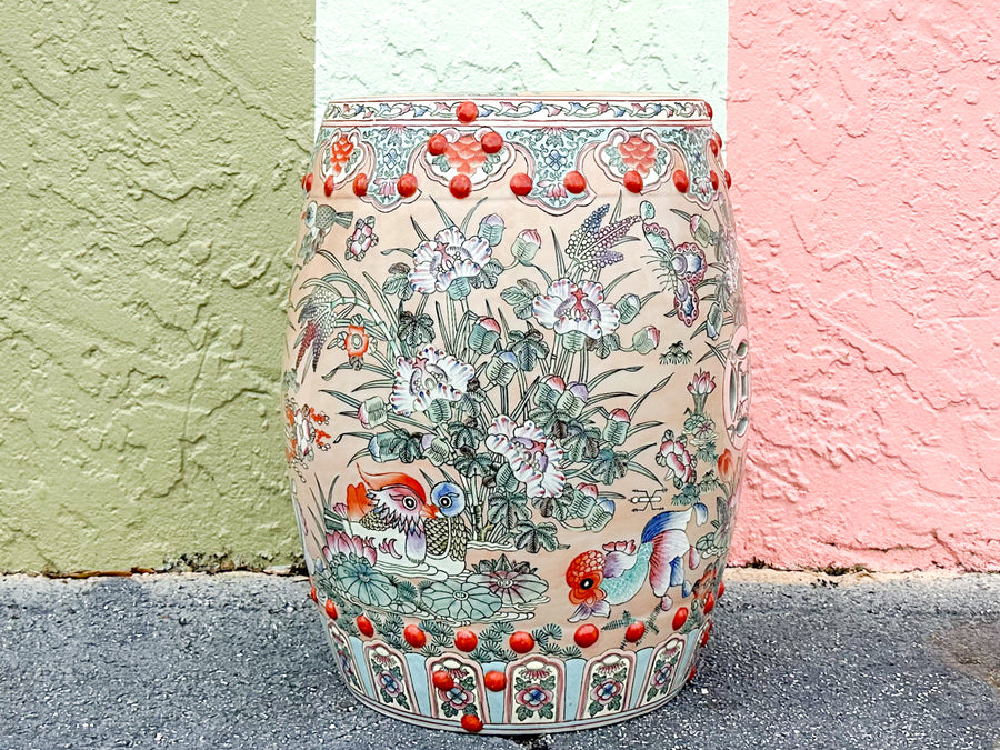 Colorful Koi Fish Garden Seat