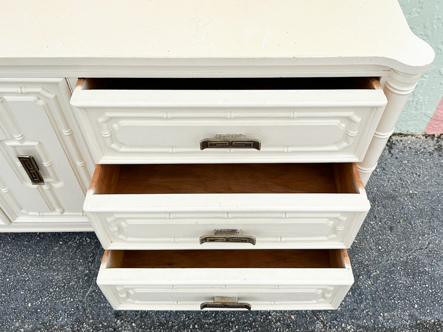 Greek Key and Faux Bamboo Dresser