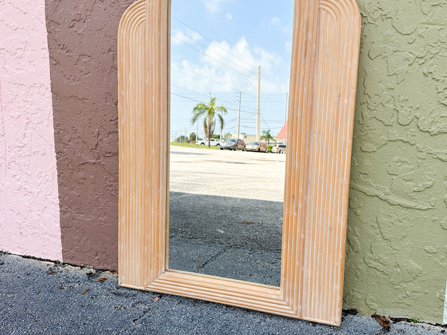 Pencil Reed Rattan Mirror
