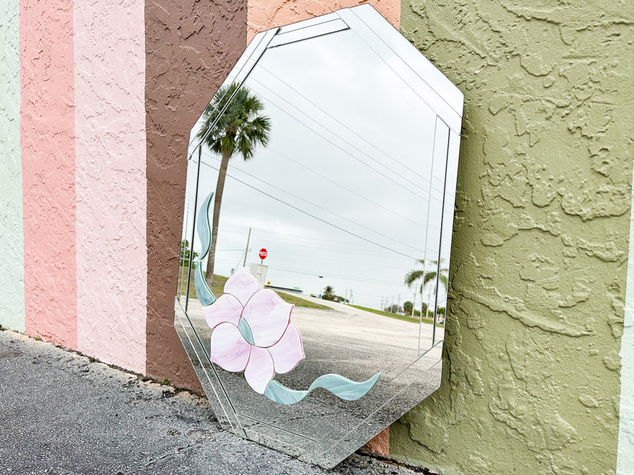 Art Deco Style Flower Mirror