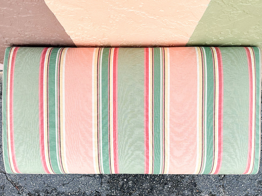 Preppy Striped Upholstered Bench