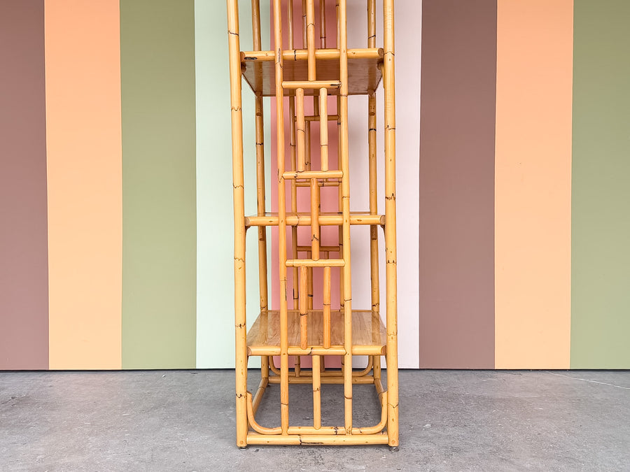 Old Florida Rattan Etagere