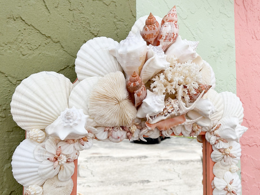 Coral Shell Chic Mirror