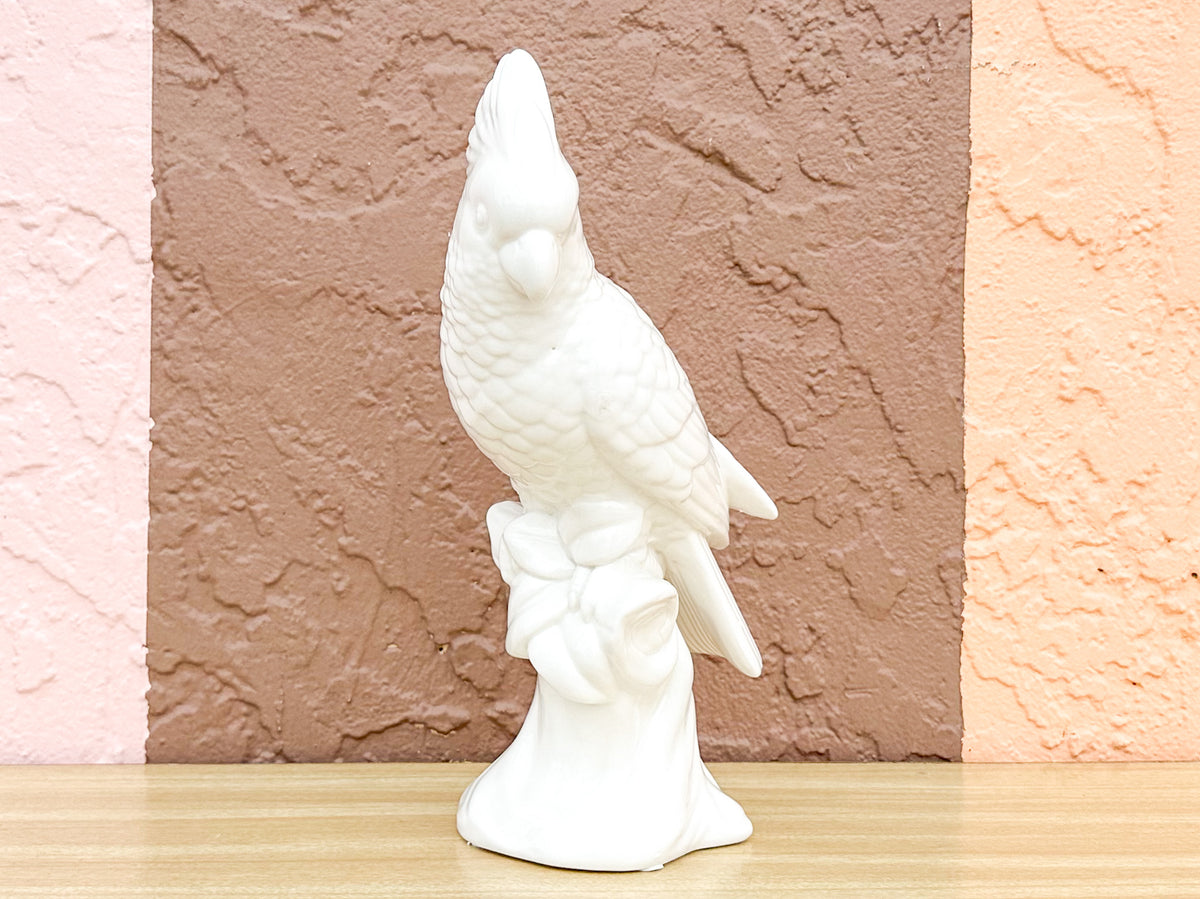 White Ceramic Cockatoo