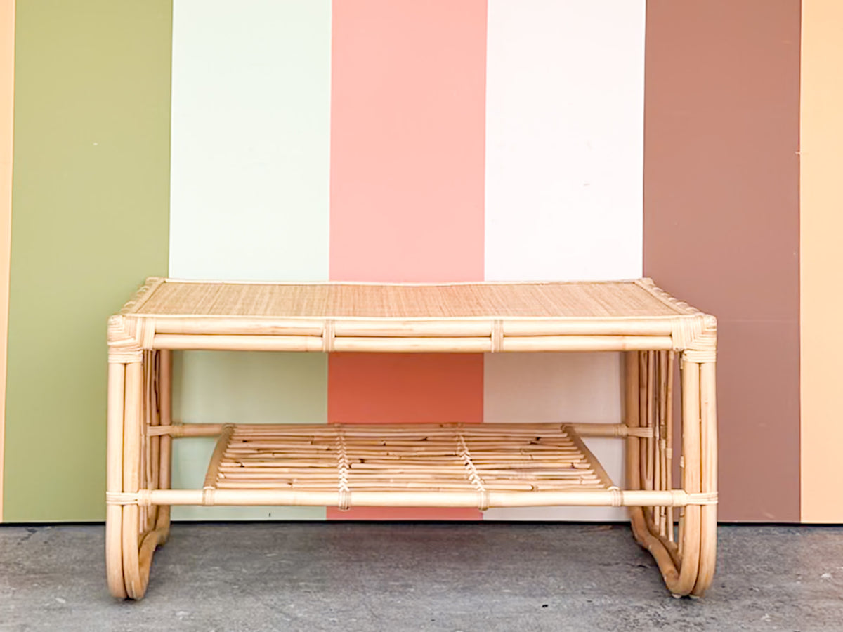 Coastal Style Rattan Coffee Table
