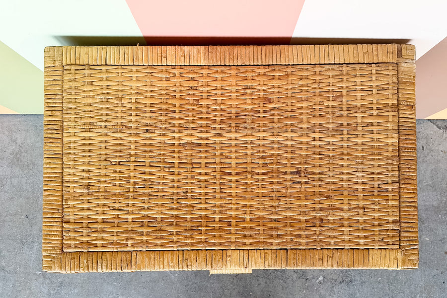 Island Style Rattan Wrapped Oversized Nightstand