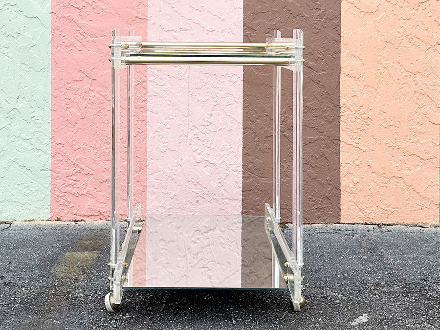 Glam Lucite Bar Cart