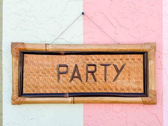 Tiki Bar Party Sign