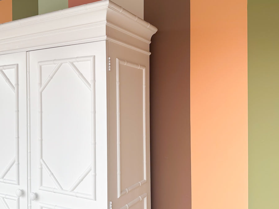 Newly Painted Lane Furniture Faux Bamboo Cabinet
