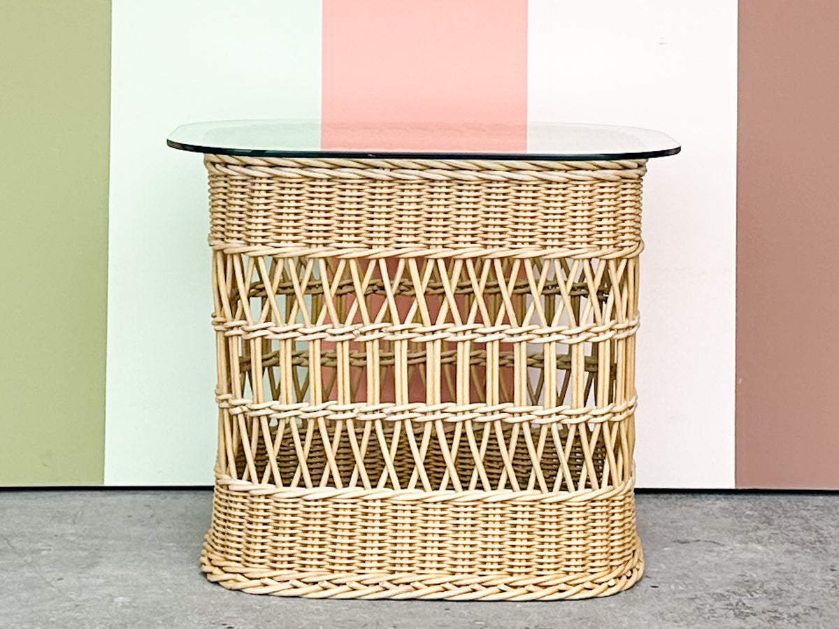 Wicker Chic Side Table