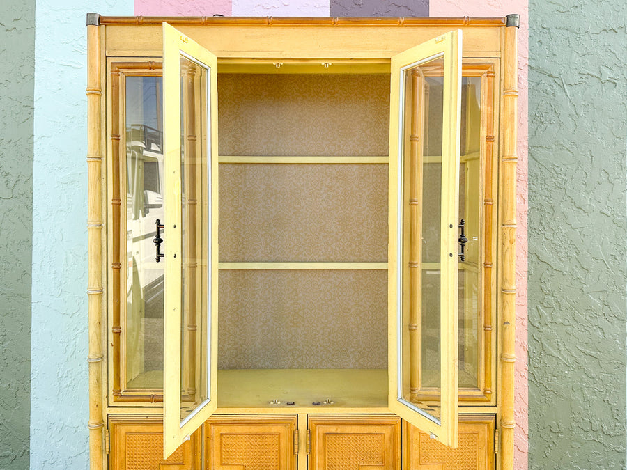 Faux Bamboo China Cabinet