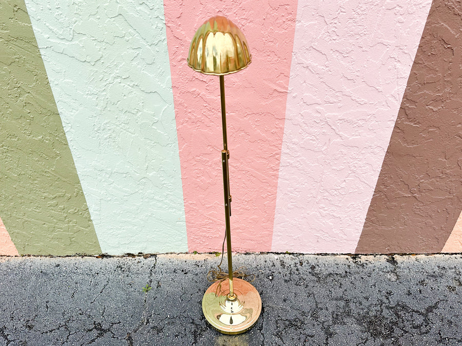 Brass Clam Shell Floor Lamp