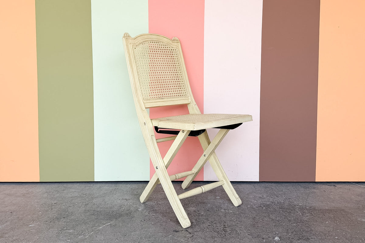 Louis Cane Folding Chair