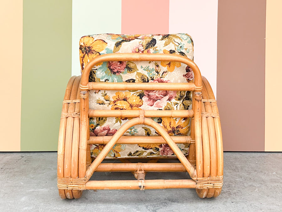 Old Florida Rattan Pretzel Chair