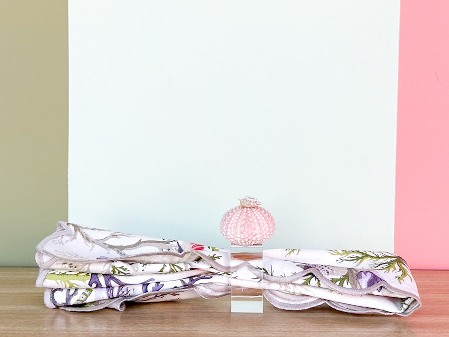 Pink Sea Urchin Lucite Napkin Ring