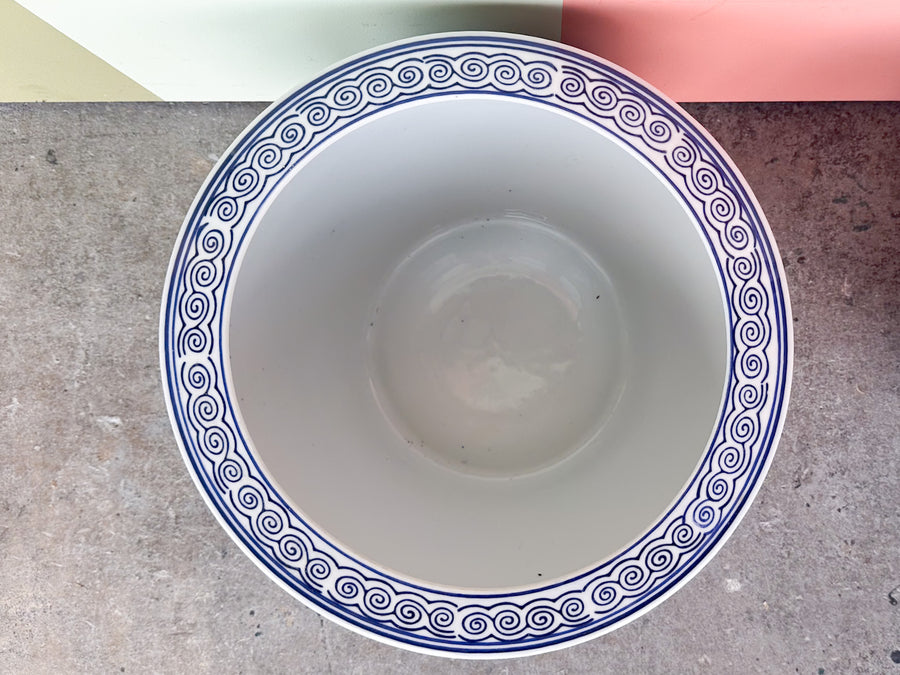 Pair of Blue and White Cachepot