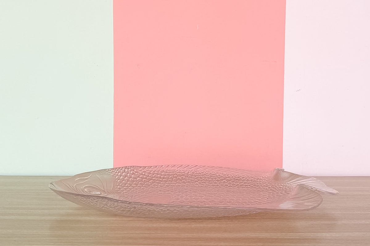 French Glass Fish Platter