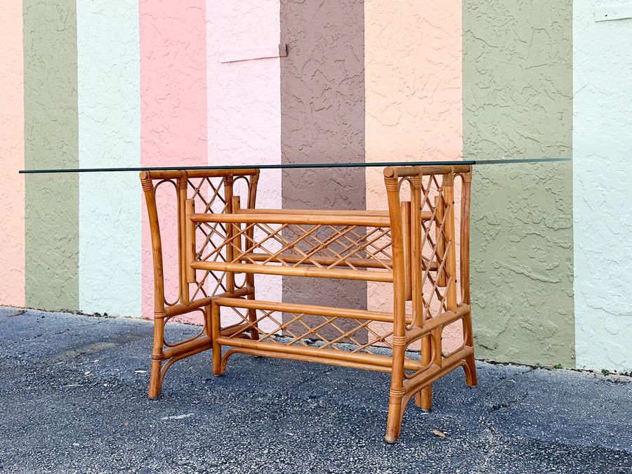 MCM Cantilever Rattan Dining Set