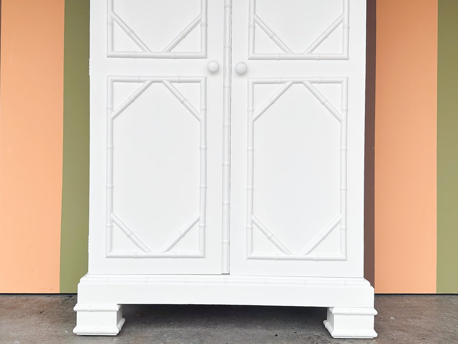 Newly Painted Lane Furniture Faux Bamboo Cabinet