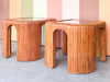 Pair of Island Style Bamboo Side Tables