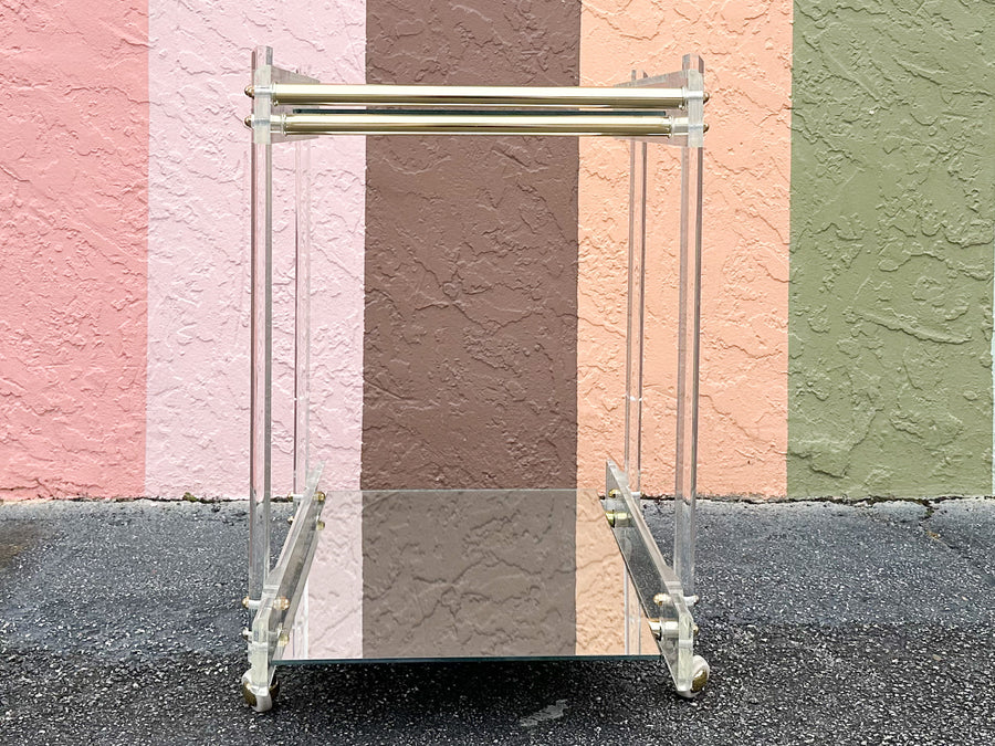 Glam Lucite Bar Cart