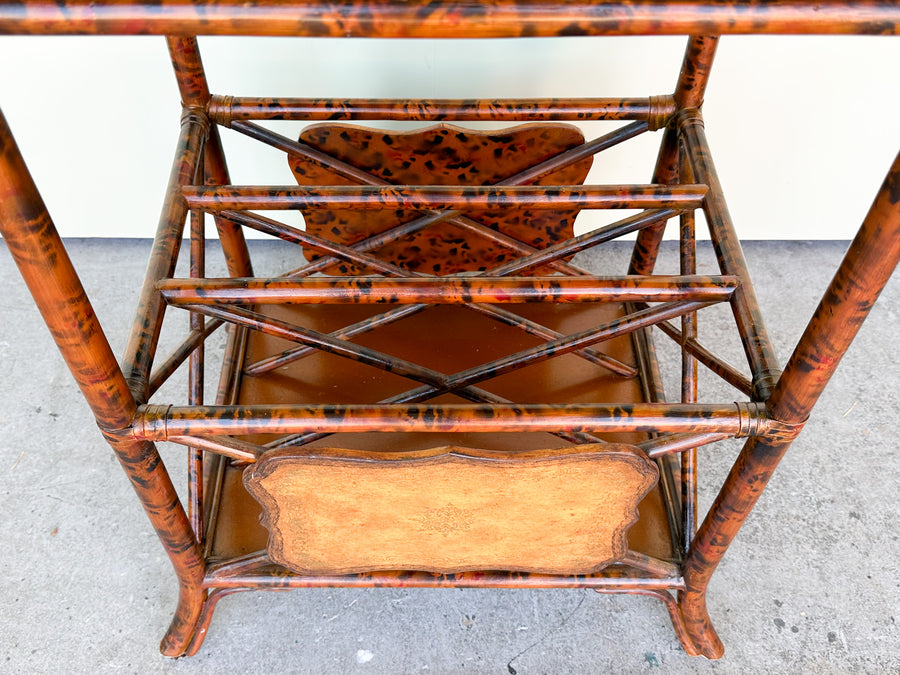 Maitland Smith Rattan Side Table