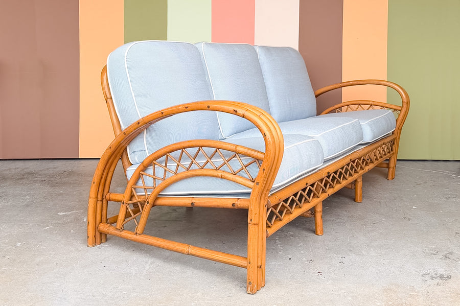 Old Florida Rattan Sofa