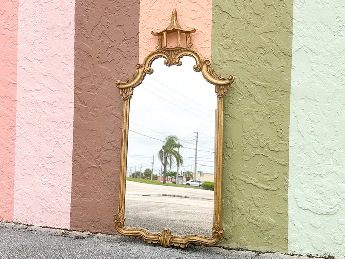 Italian Gilt Pagoda Mirror