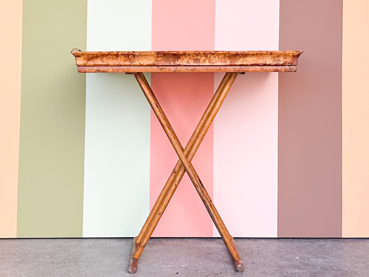 Tortoiseshell Rattan Folding Bar