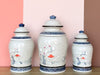 Trio of Pagoda Ginger Jars