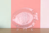 French Glass Fish Platter