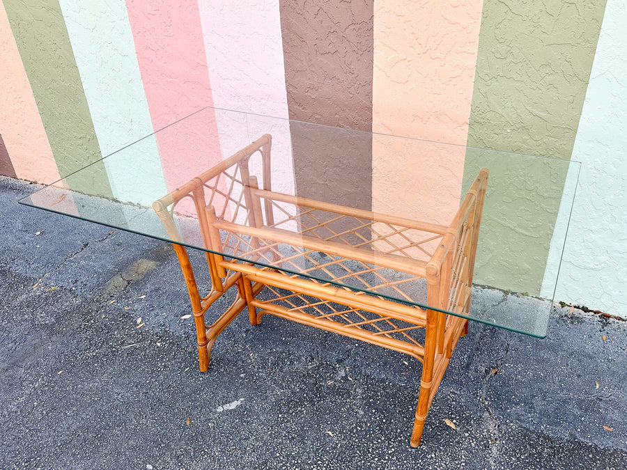 MCM Cantilever Rattan Dining Set