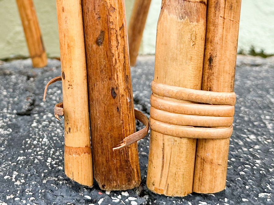 Set of Four Italian Rattan Dining Chairs