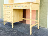 Hand Painted Thomasville Faux Bamboo Desk and Hutch