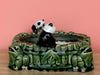 Panda and Frog Faux Bamboo Cachepot