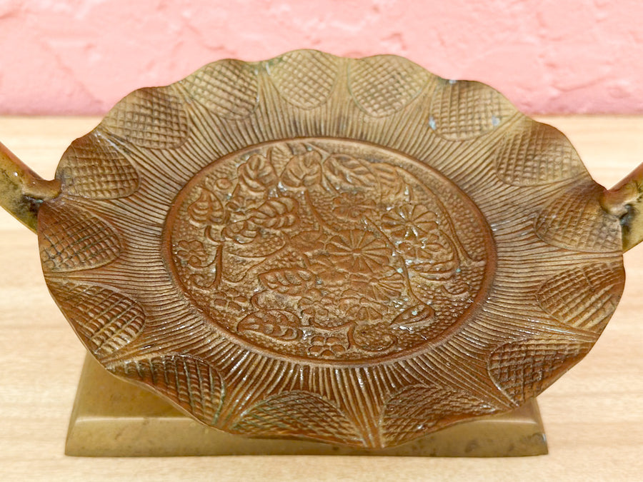 Brass Parrot Basket