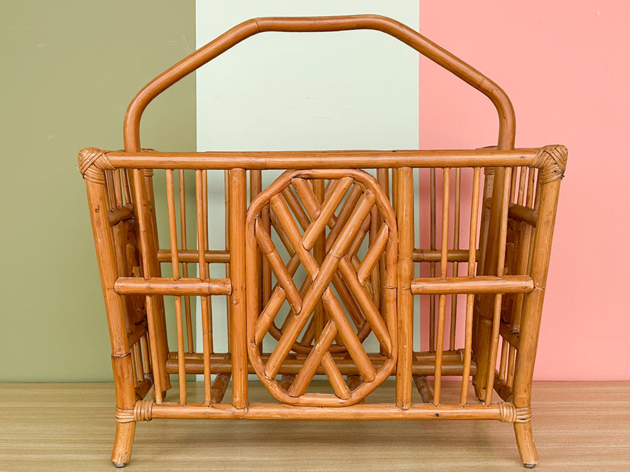 Chippendale Rattan Magazine Rack