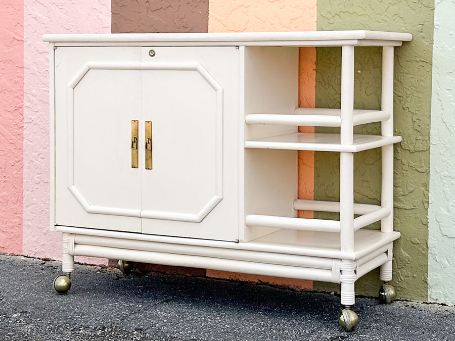 Coastal Chic Rattan Server on Castors