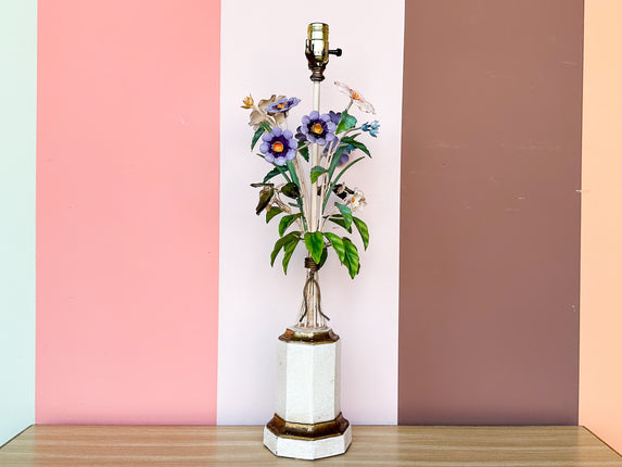 Granny Chic Tole Floral Lamp