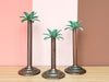 Trio of Palm Tree Candlesticks