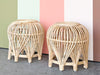 Pair of Cute Rattan Drinks Tables