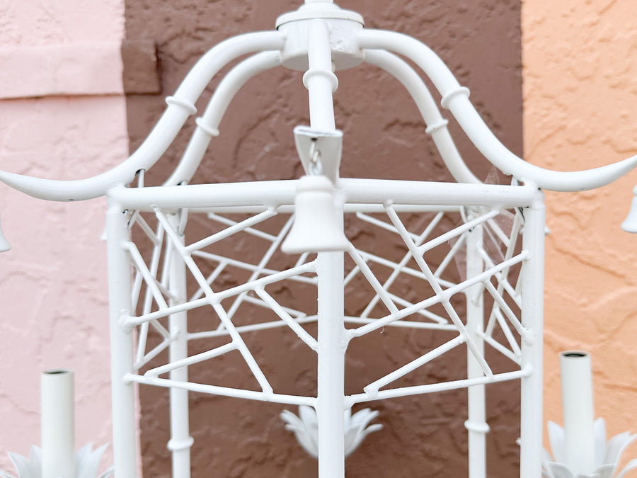 Faux Bamboo Chippendale Pagoda Chandelier