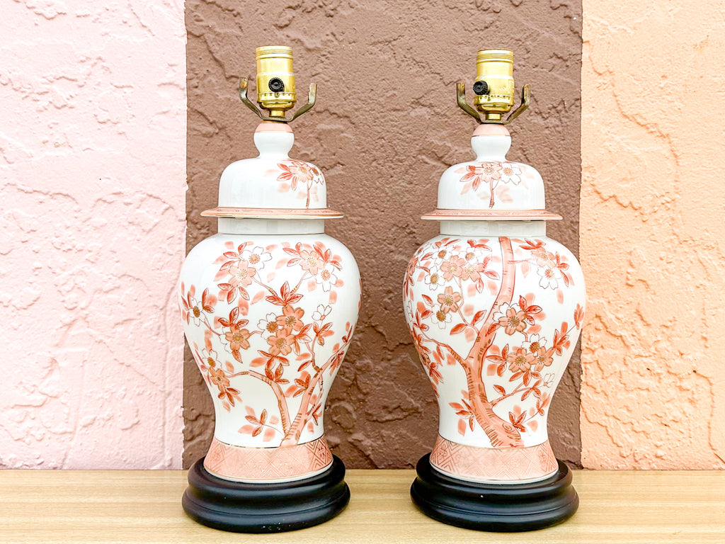 Pair of Petite Chinoiserie Chic Lamps